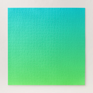 Puzzle Teal au vert citron | Dégradé de couleur moderne O