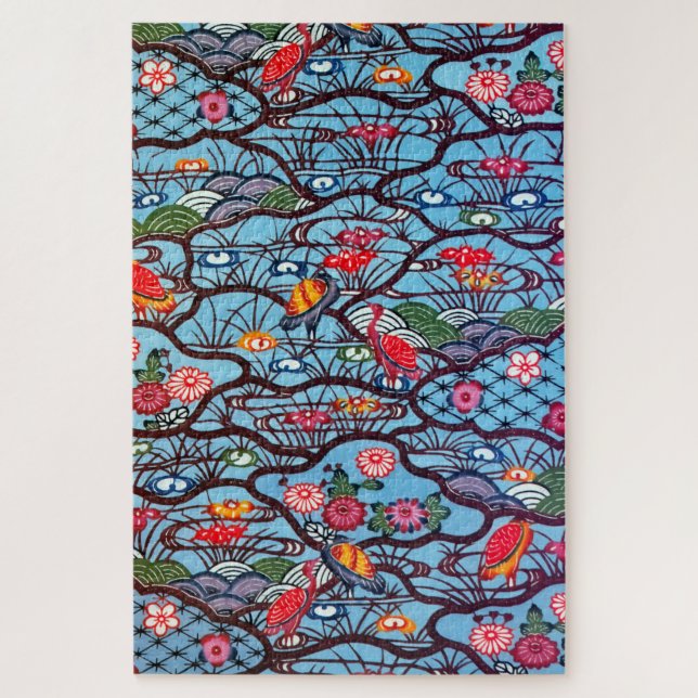 Puzzle Teinture d'okinawaïen japonaise (Bingata) (Vertical)