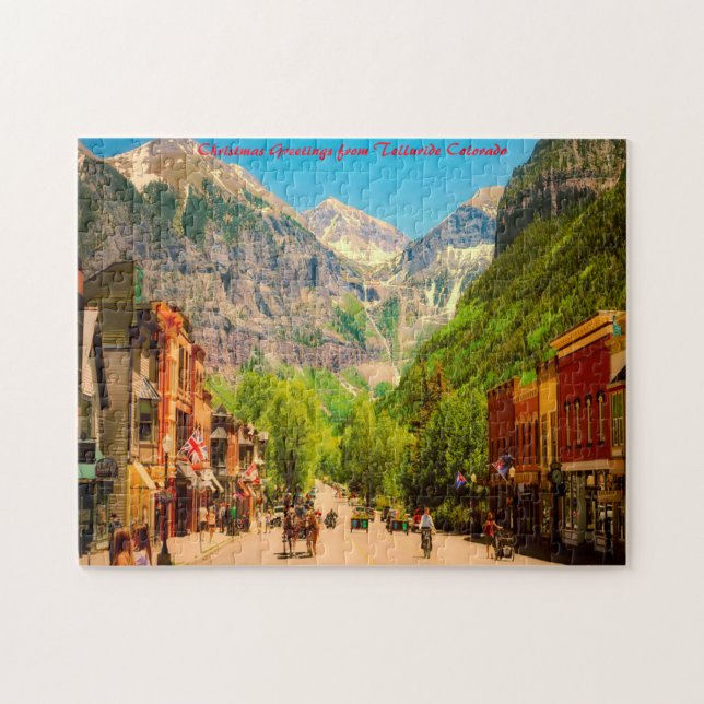 Puzzle Telluride Colorado. Vœux de Noël (Horizontal)