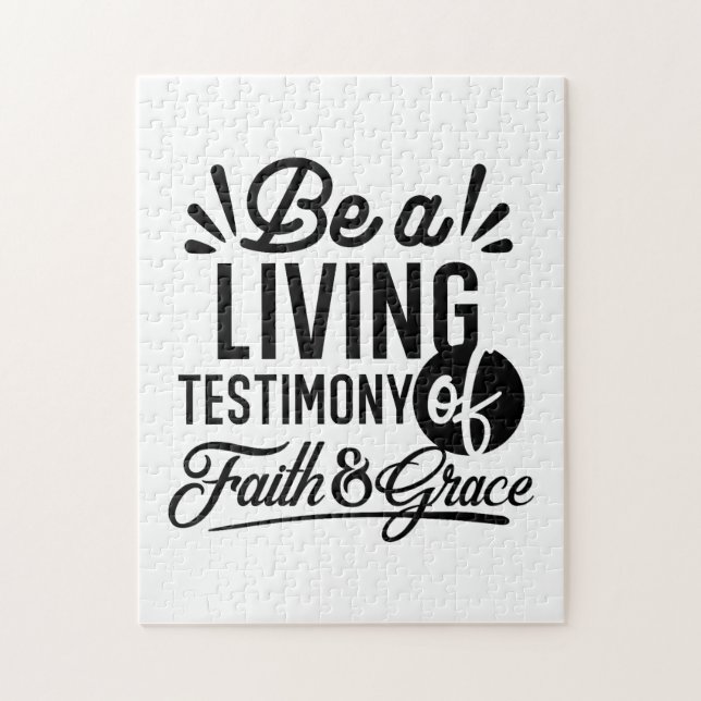 Puzzle Témoignage Vivant Citation Biblique Motivation Chr (Vertical)