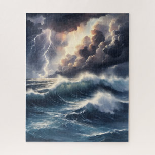 Puzzle Tempête D'Aquarelle En Mer