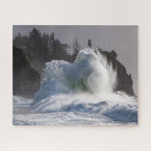 Tempête de neige au phare de Cape Disnomination