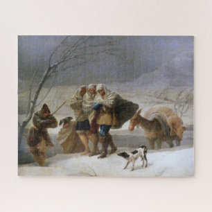 Puzzle Tempête de neige en hiver (par Francisco Goya)