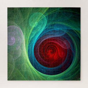Puzzle Tempête rouge Floral Art moderne Abstrait Motif co