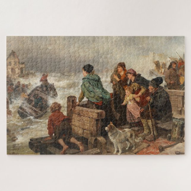 Puzzle Tempête sur la côte (par Rudolf Jordan) (Horizontal)