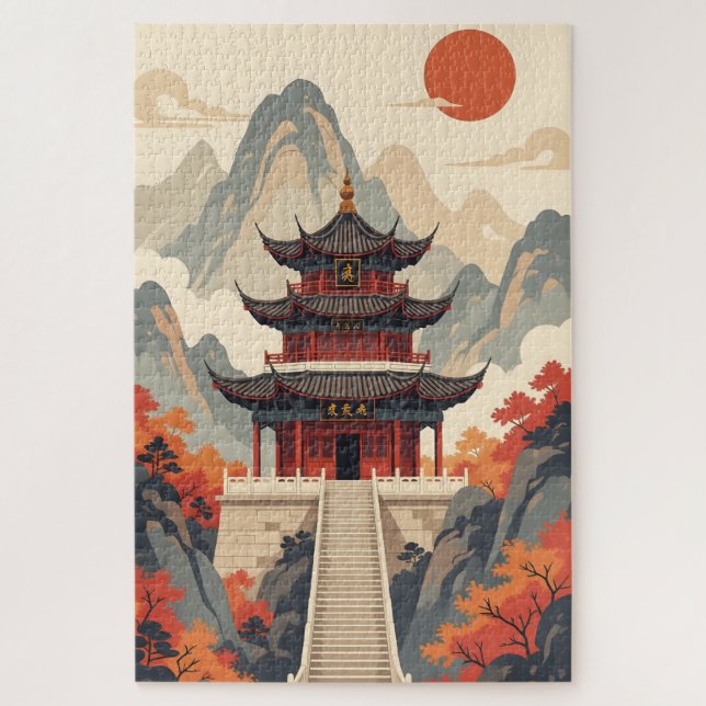 Puzzle Temple bouddhiste (Vertical)
