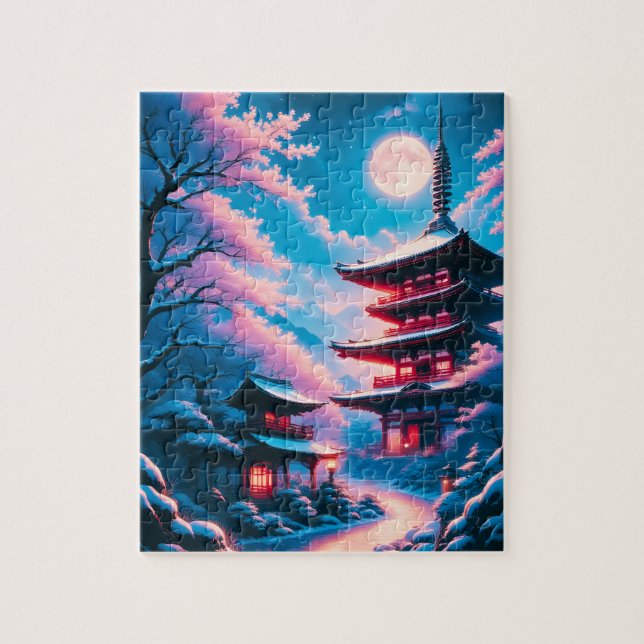 Puzzle Temple de la Neige et des Fleurs (Yukizakura no Te (Vertical)