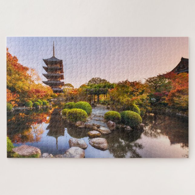 Puzzle Temple de la pagode To-ji en bois antique Kyoto Ja (Horizontal)