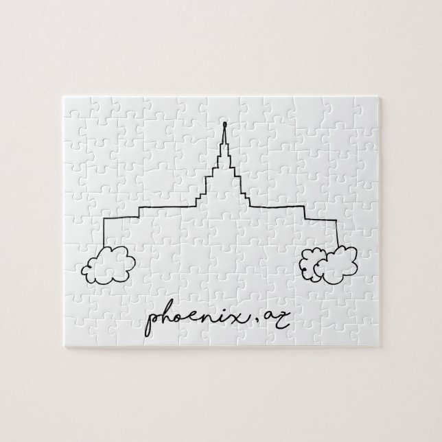 Puzzle temple de phoenix arizona croquis simple moderne (Horizontal)