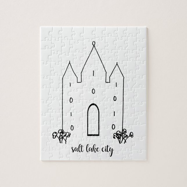 Puzzle temple de salt lake city utah simple moderne (Vertical)