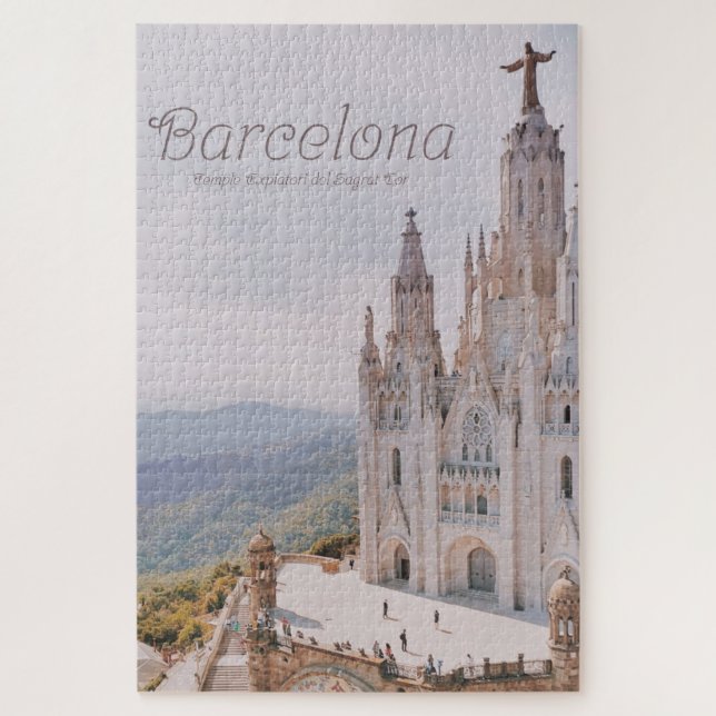 Puzzle Temple d'Espagne de Barcelone Expiatori del Sagrat (Vertical)