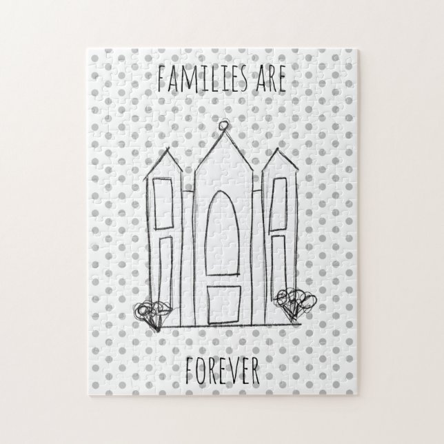 Puzzle Temple mormon simple moderne de Salt Lake City LDS (Vertical)