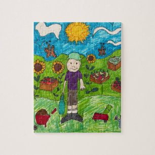 Puzzle : Temps De Récolte À La Ferme Avec Un Petit