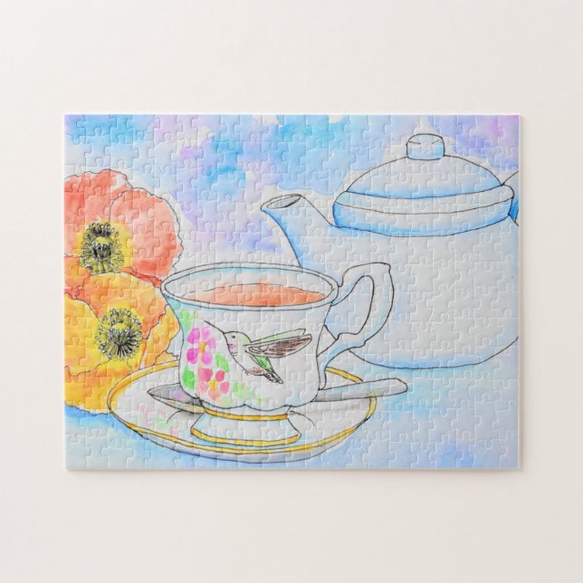 Puzzle Temps pour la peinture à l'aquarelle de thé (Horizontal)