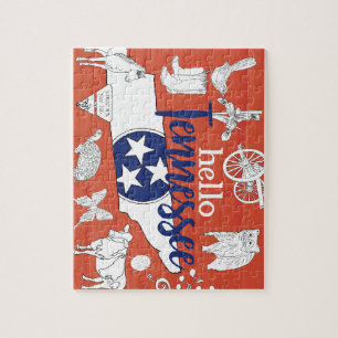 Puzzle Tennessee Symboles d'État volontaire Images d'État