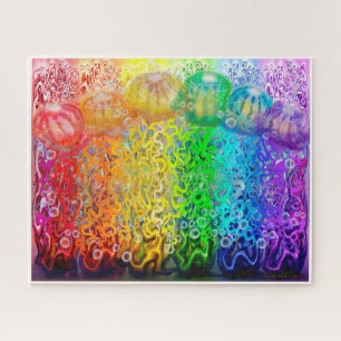 Puzzle Tentacles de méduse arc-en-ciel
