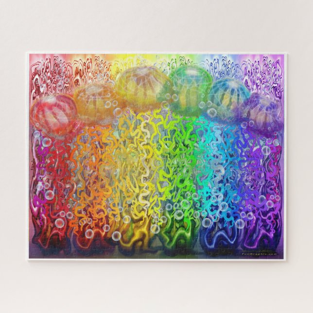 Puzzle Tentacles de méduse arc-en-ciel (Horizontal)