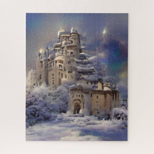 Puzzle Terrain D'Hiver, Château En Neige, Peinture De Châ