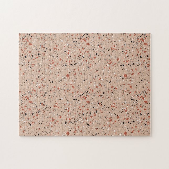 Puzzle Terrazzo Motif rose minimaliste pour le plaisir (Horizontal)