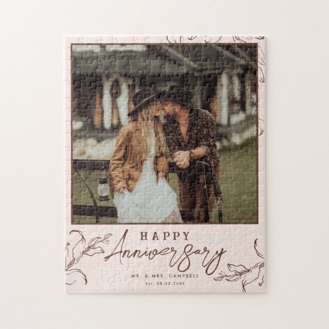 Puzzle Terre cuite | M. & Mme Happy Mariage Anniversaire (Vertical)