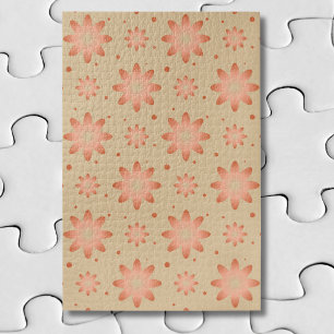 Puzzle Terre cuite orange et beige sable délicate marguer