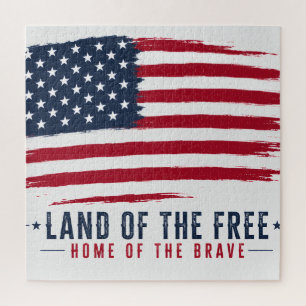 Puzzle Terre de libres, demeure des braves, USA patriotiq