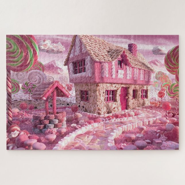 Puzzle Terre des bonbons roses (Horizontal)