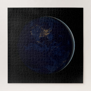 Puzzle Terre Pleine La Nuit Avec Les Lumières De La Ville