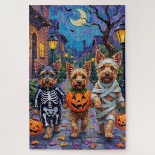 Puzzle Terrier Australien faisant la tournée des bonbons 