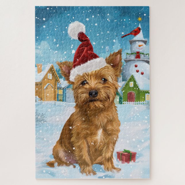 Puzzle Terrier Australien Noël Merveilleux Noël  (Vertical)