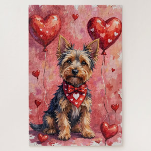 Puzzle Terrier Australien Saint-Valentin Chien Art avec d