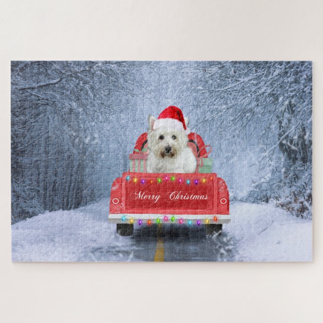 Puzzle Terrier Blanc des Highlands Ouest Chien dans la Ne (Horizontal)