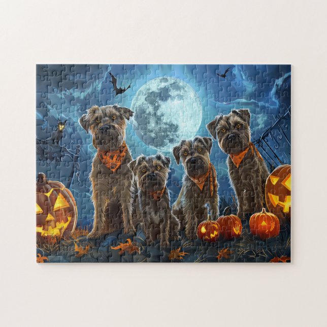 Puzzle Terrier de la baie de Chesapeake Halloween épouvan (Horizontal)