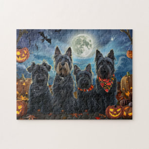 Puzzle Térrier Écossais Halloween Fantomatique