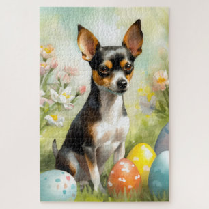 Puzzle Terrier Rat avec vacances de œufs de Pâques