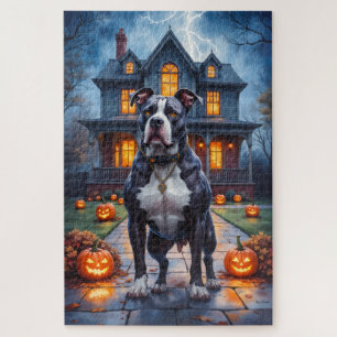 Puzzle Terrier Staffordshire américain Halloween gothique