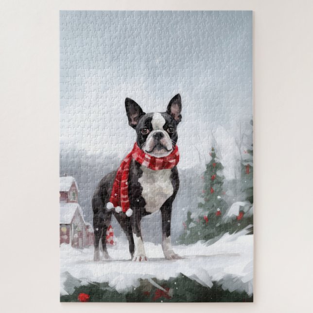 Puzzle Tervueren dans la neige Noël  (Vertical)