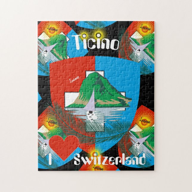 Puzzle Tessin - Ticino - Suisse - Svizzera (Vertical)