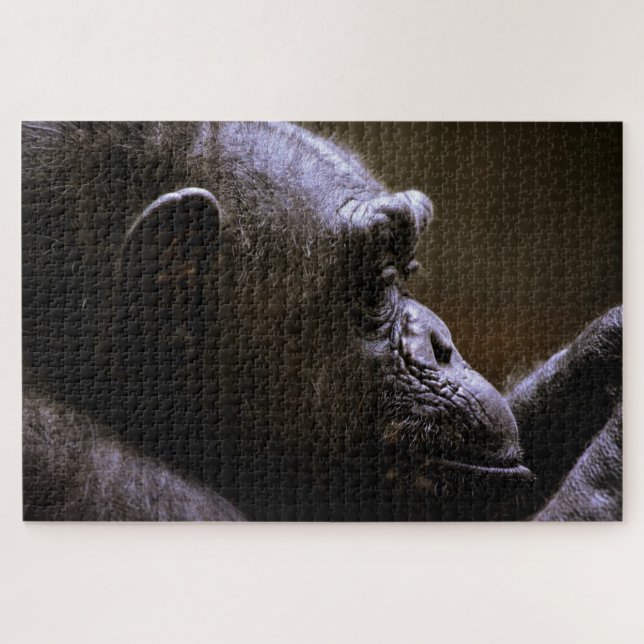 Puzzle Tête de chimpanzé près (Horizontal)