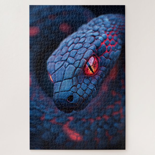 Puzzle Tête de serpent Neon Steampunk (Vertical)