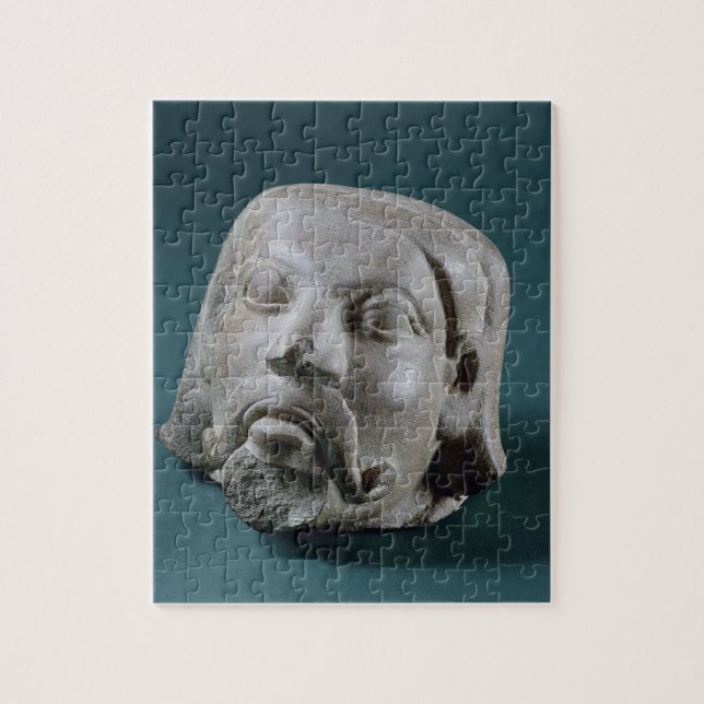 Puzzle Tête polie de grès d'un étranger, Sarnath, 3ème (Vertical)