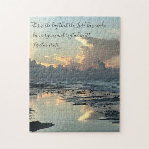 Puzzle Texas Beach Sunrise, Verse de Psalm 118:24