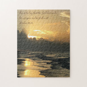 Puzzle Texas Beach Sunrise, Verse de Psalm 118:24