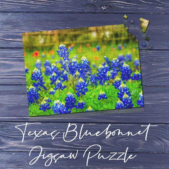 Puzzle Texas Bluebonnet Field Rustic Elegant (Créateur téléchargé)