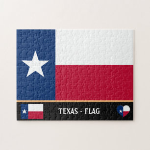Puzzle Texas Flag & Texas State USA /America