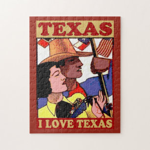 Puzzle Texas love et drapeaux