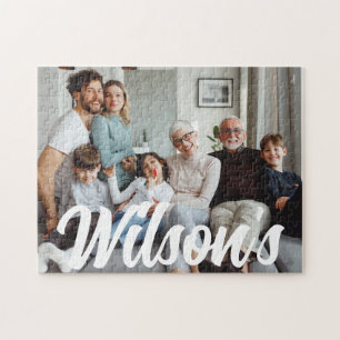 Puzzle Texte de photo de famille personnalisé