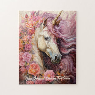 Puzzle Texte personnalisé belle licorne