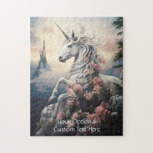 Puzzle Texte personnalisé belle licorne
