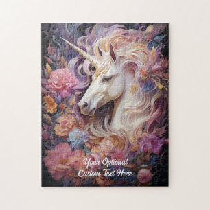 Puzzle Texte personnalisé belle licorne